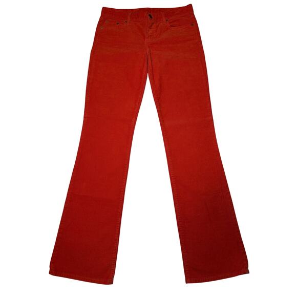 J. Crew Favorite Fit Corduroy Pants Women’s Orange Size 27R - Picture 1 of 6